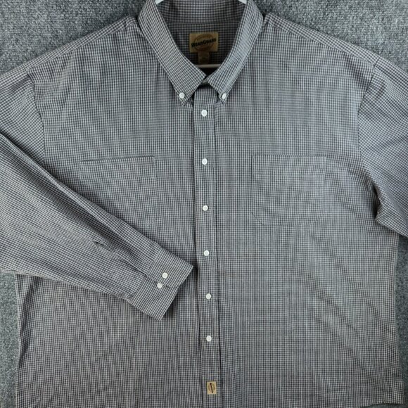 Wear Guard For Work Button Up Shirt 3XL Cotton Polyester Gray Check Adult Men - Picture 2 of 16